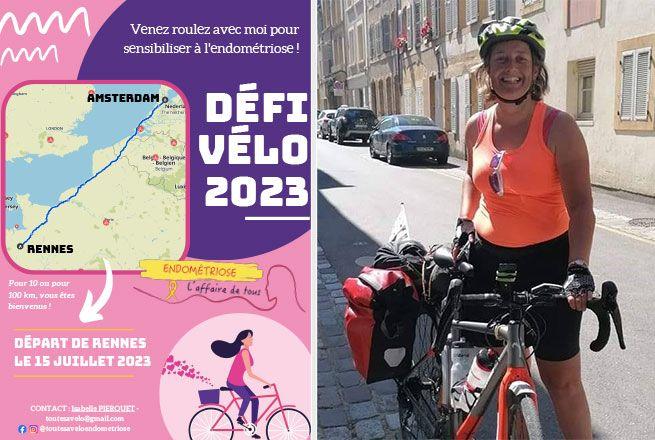 Isabelle Pierquet est à l’initiative du projet « Toutes à vélo endométriose » 2023 au profit de la Fondation pour la Recherche Médicale.